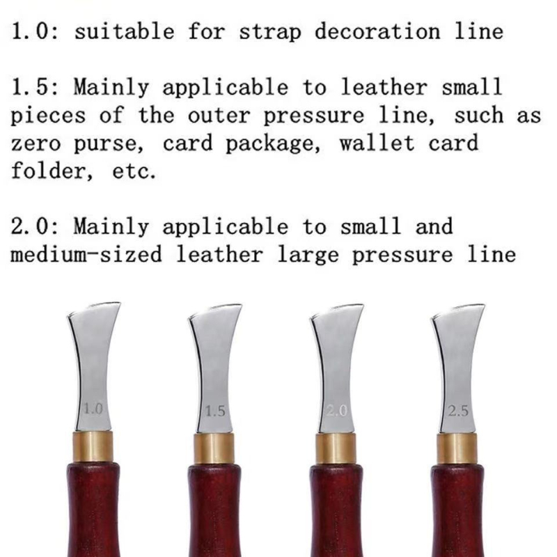 Red Wooden Handle Leather Edge - Groover Stitching Tool review and price